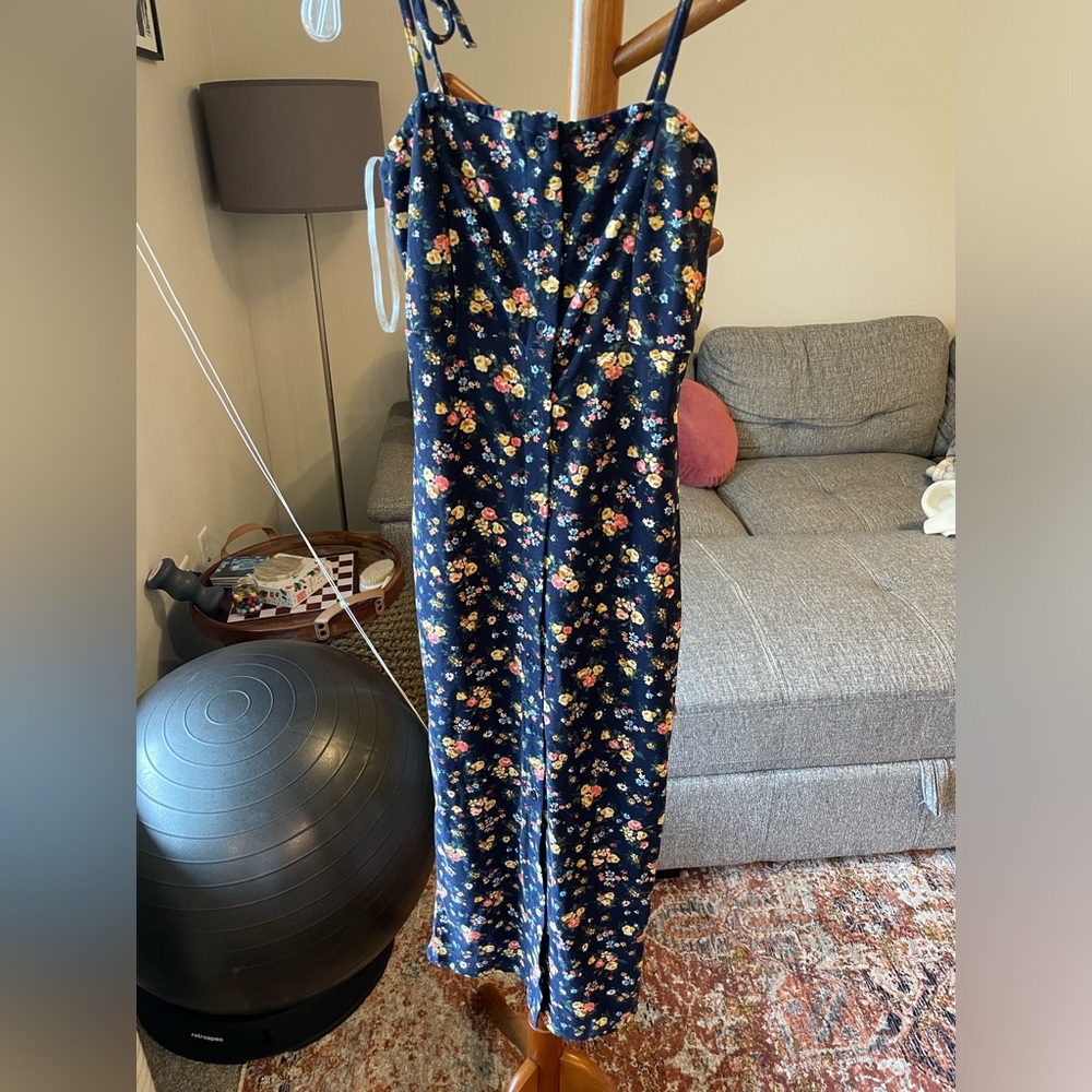 Blue floral dress